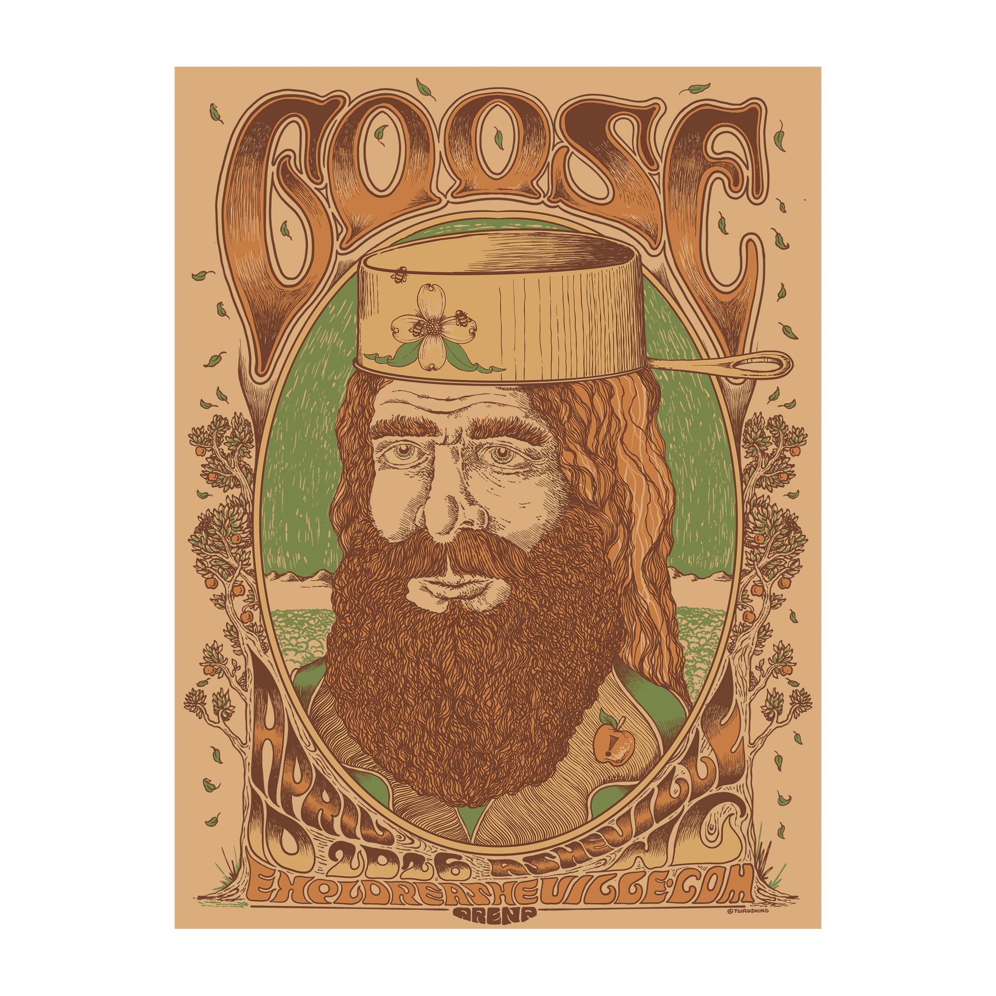Asheville, NC - 4/10/26 Poster by Taylor Rushing