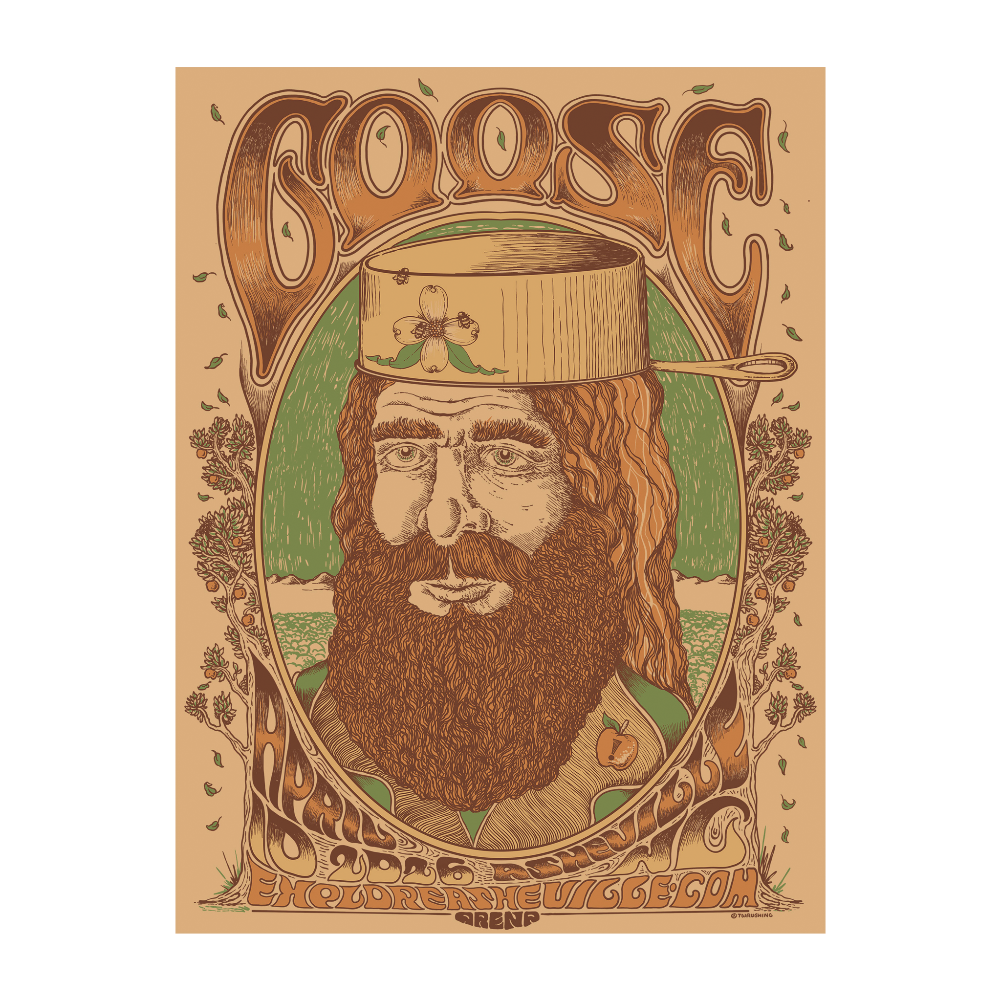 Asheville, NC - 4/10/26 Poster by Taylor Rushing