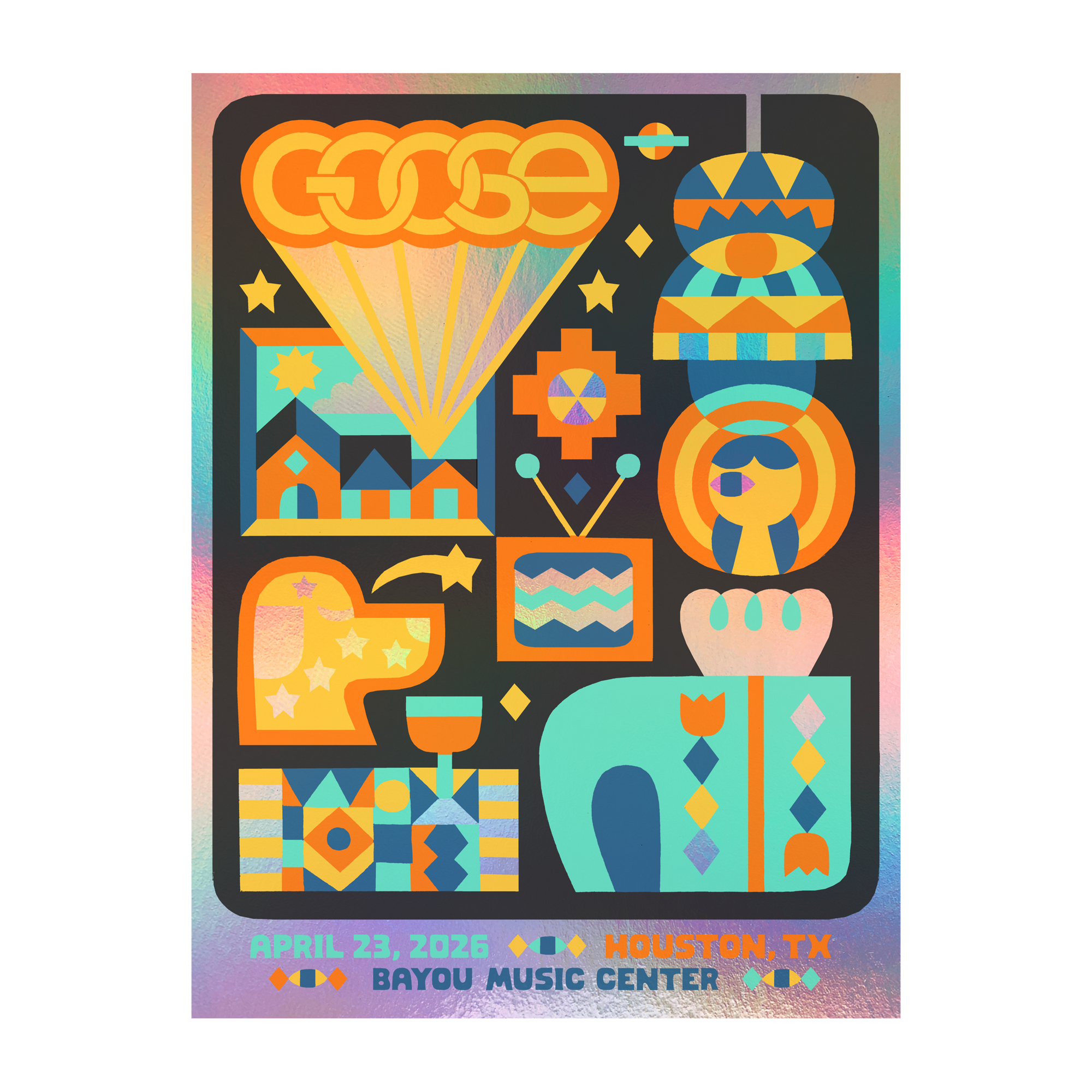 Houston, TX - 4/23/26 Poster by Wyatt Grant