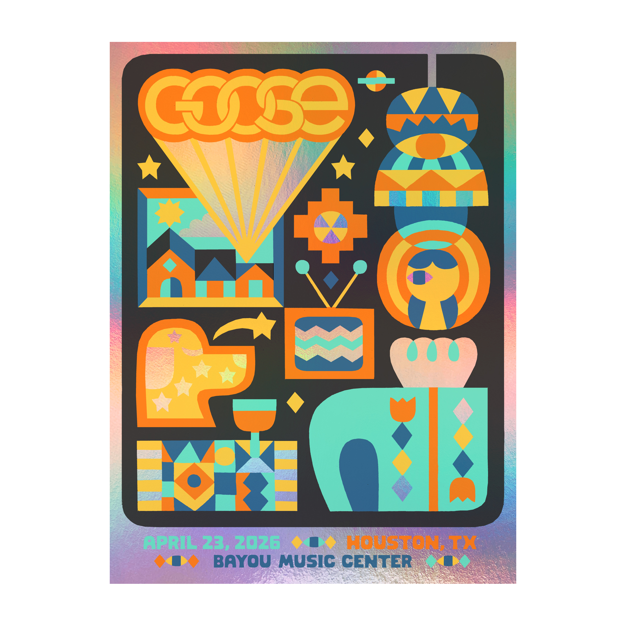 Houston, TX - 4/23/26 Poster by Wyatt Grant
