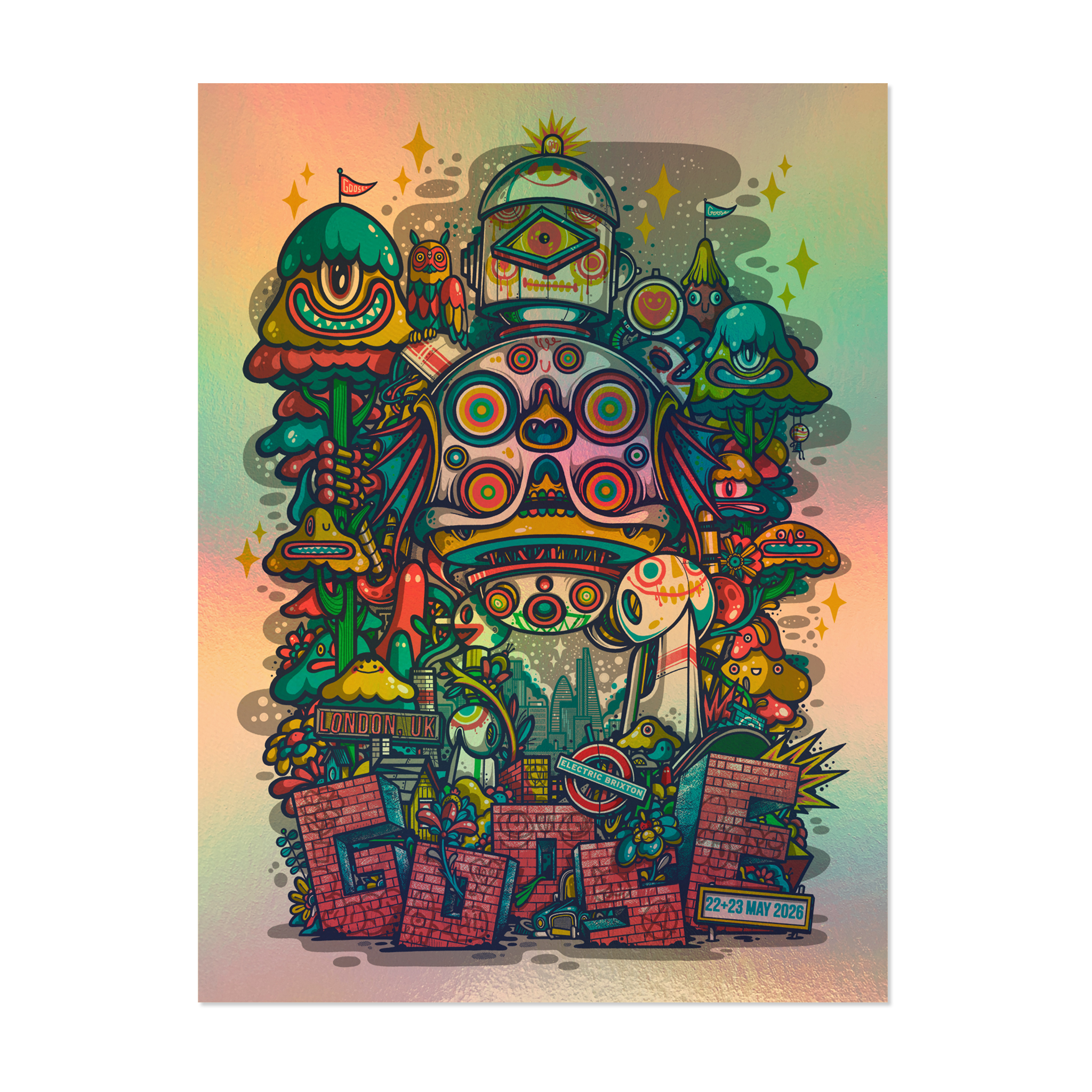London, UK - 5/22 + 5/23/26 Poster by Drew Millward