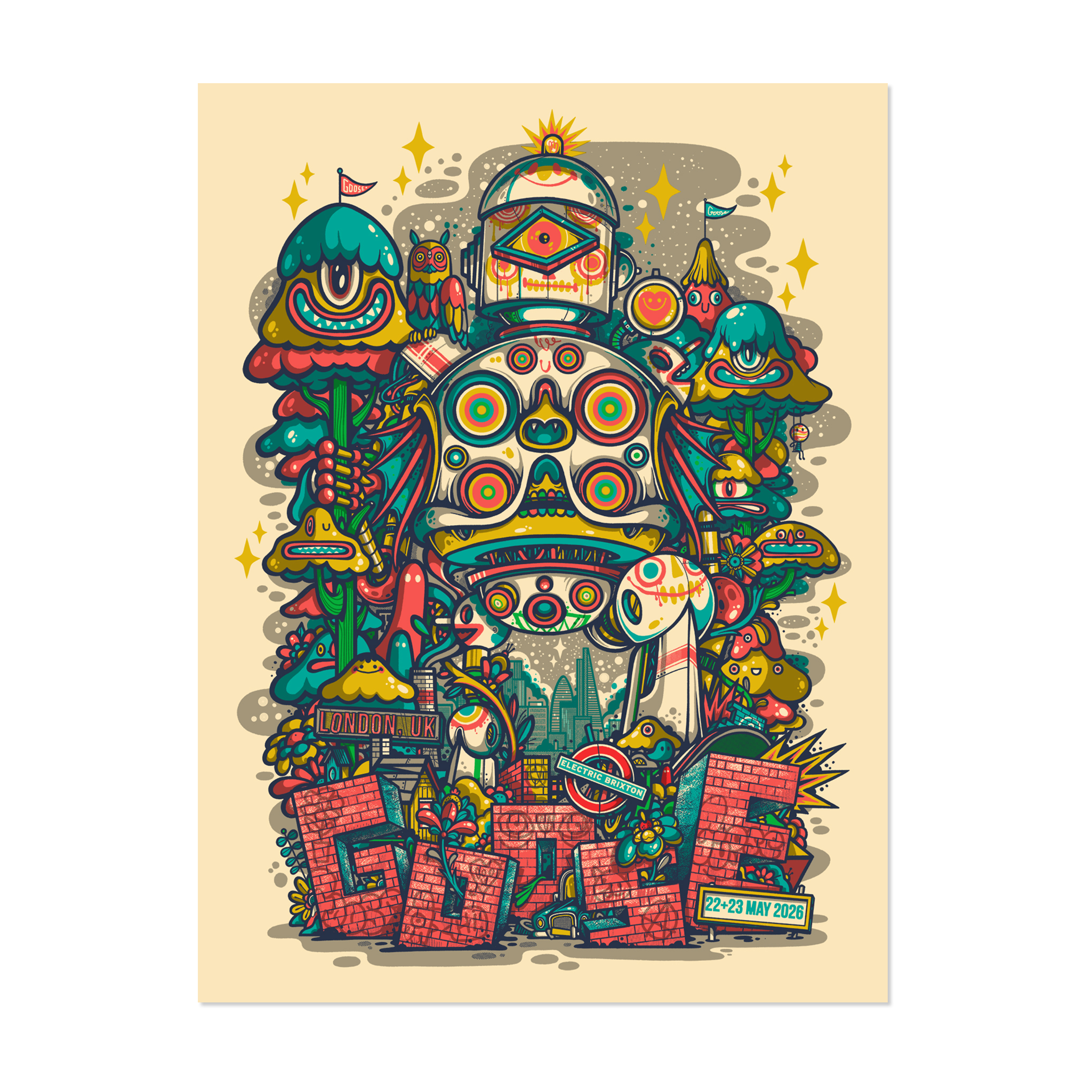 London, UK - 5/22 + 5/23/26 Poster by Drew Millward