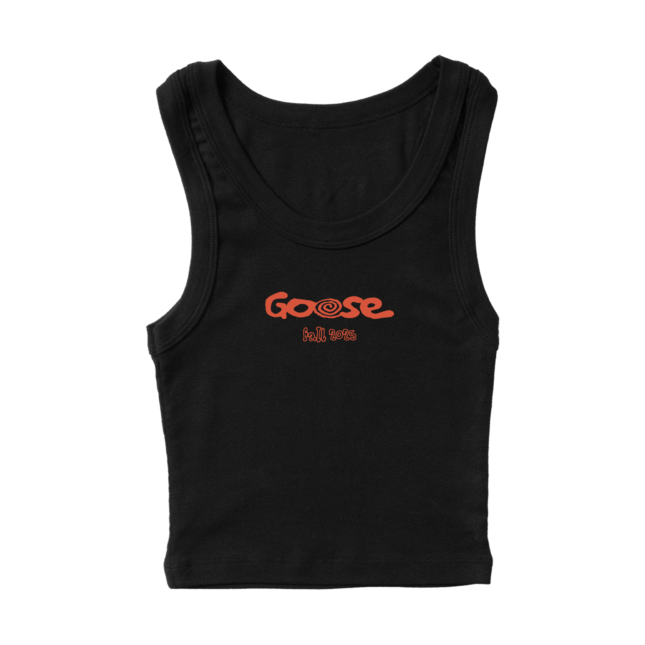 Swirl Text Ladies Crop Tank