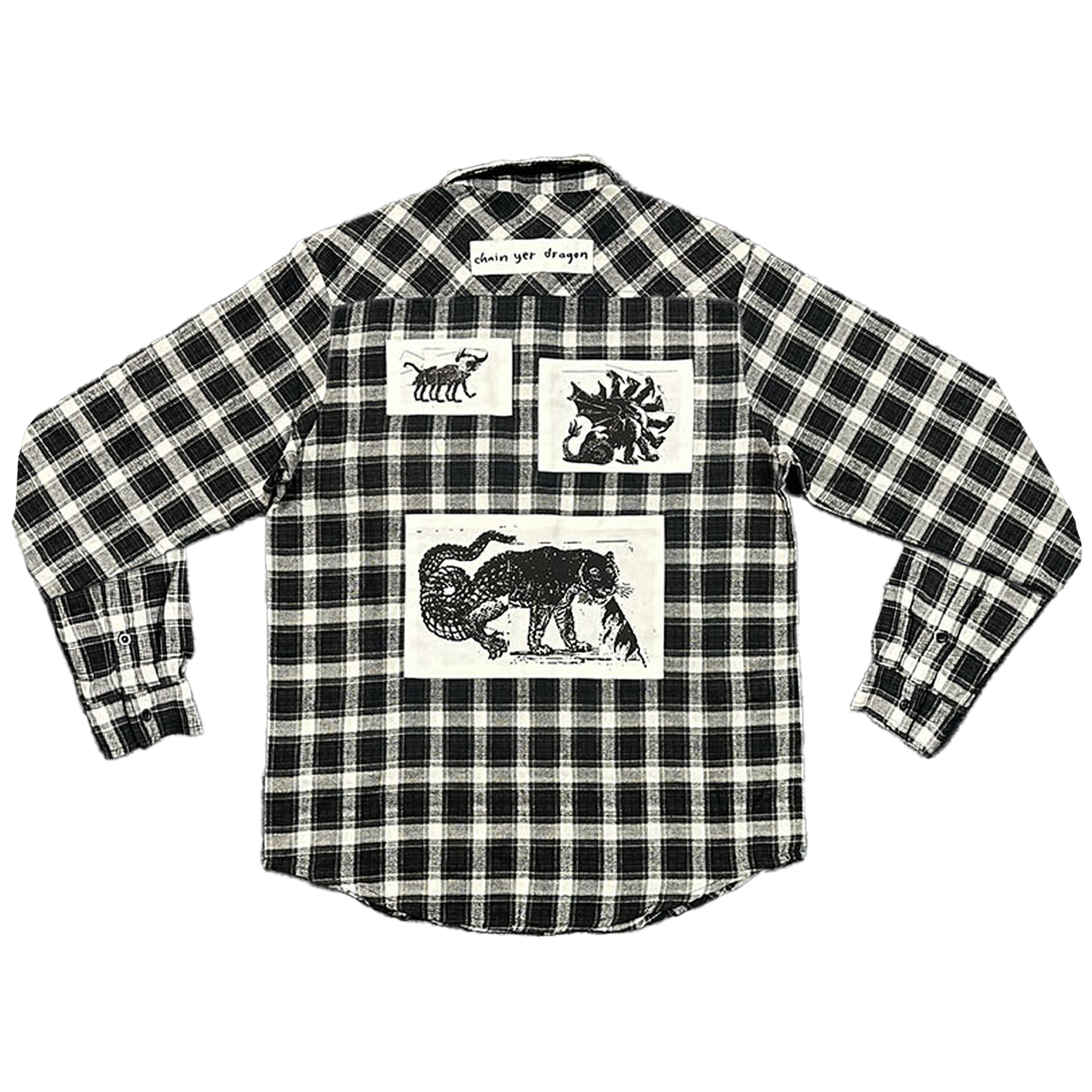 Chain Yer Dragon Patch Flannel