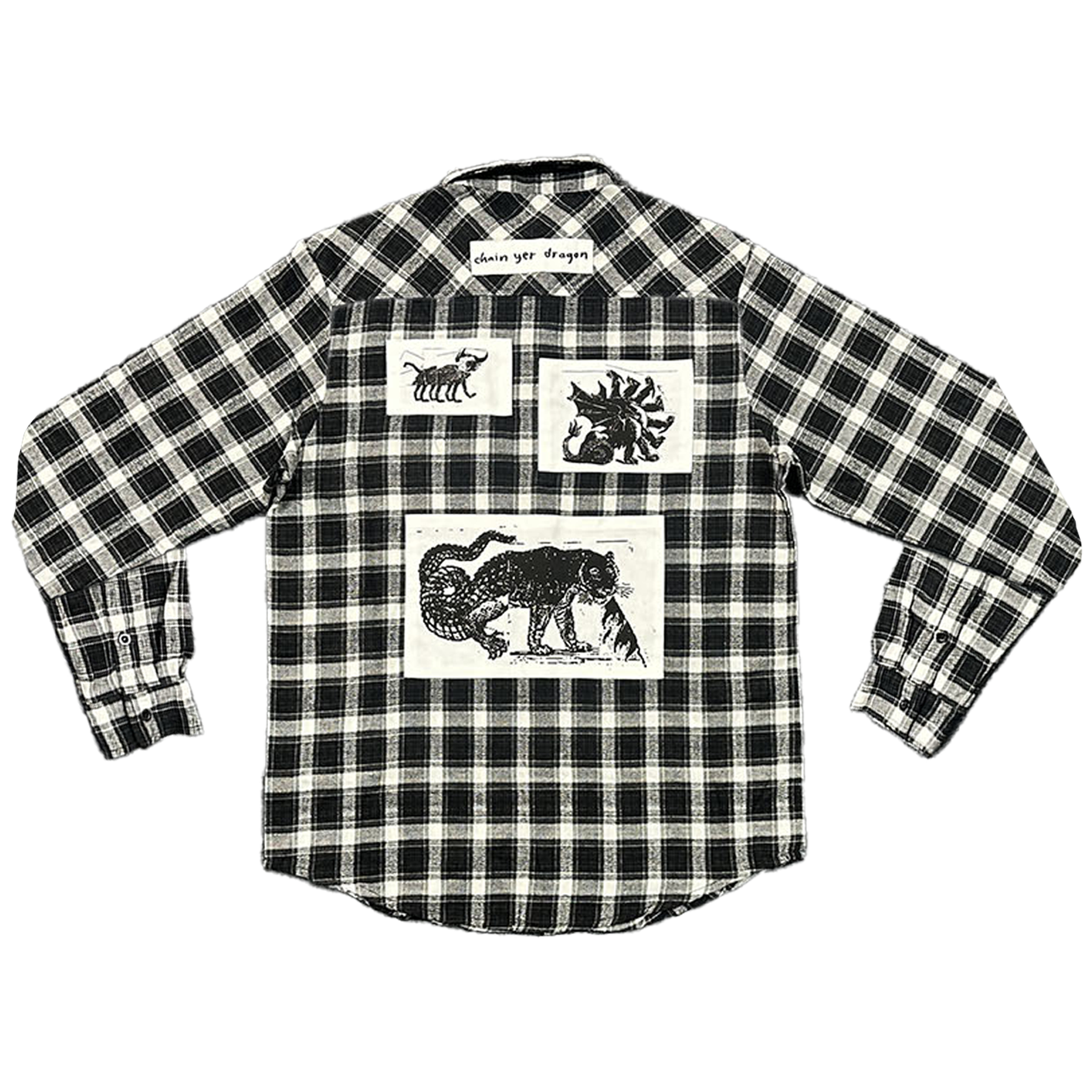 Chain Yer Dragon Patch Flannel
